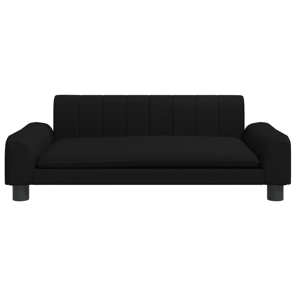 Children's sofa black 90x53x30 cm fabric