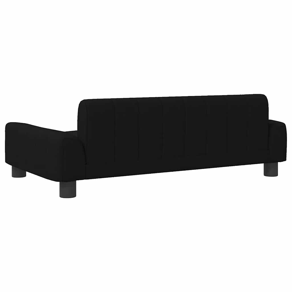 Children's sofa black 90x53x30 cm fabric