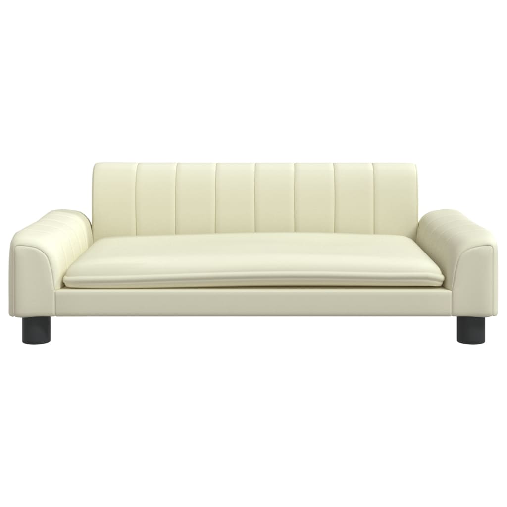Canapé enfant crème 90x53x30 cm simili cuir