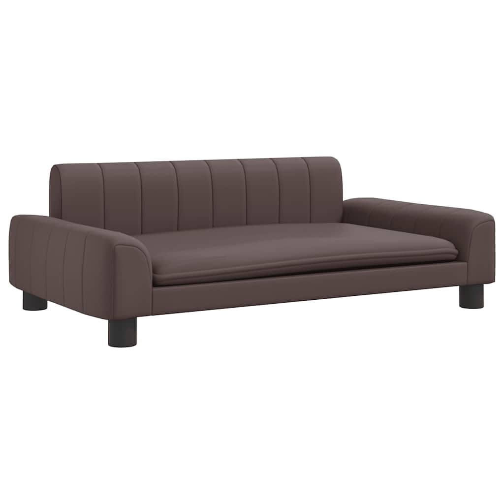 Canapé enfant marron 90x53x30 cm simili cuir