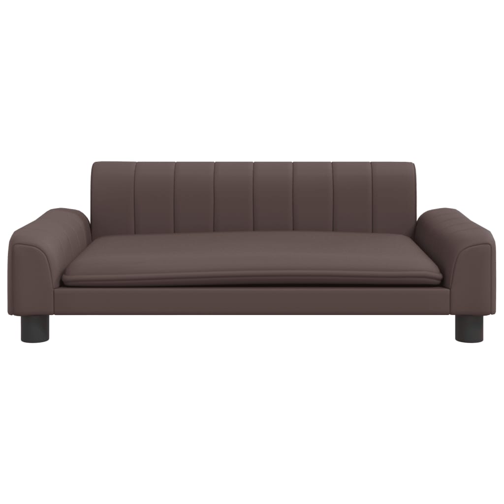 Kindersofa Braun 90x53x30 cm Kunstleder