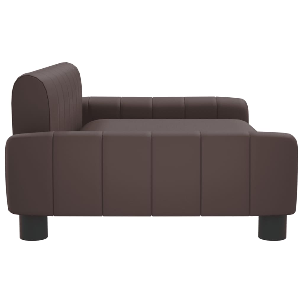 Kindersofa Braun 90x53x30 cm Kunstleder