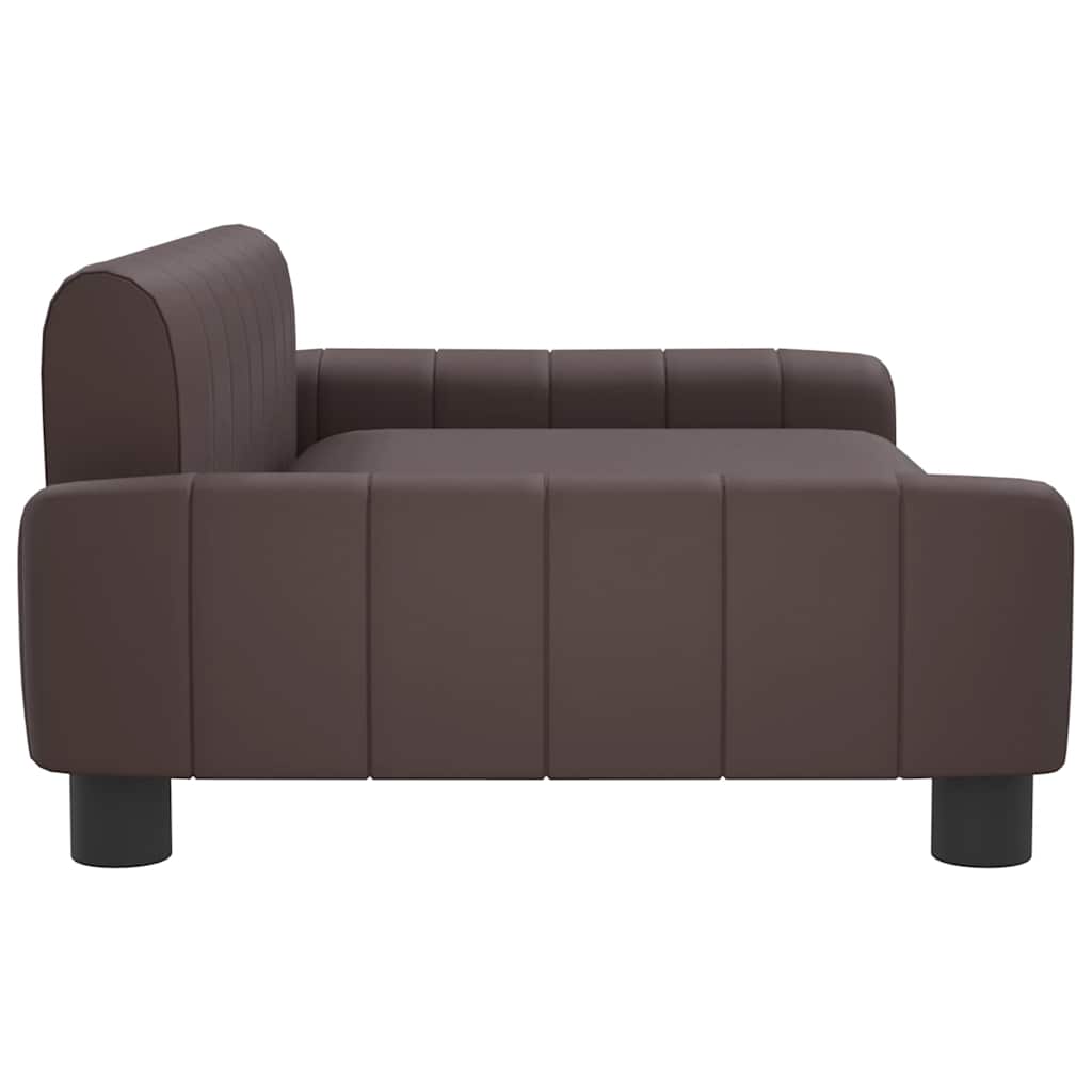 Canapé enfant marron 90x53x30 cm simili cuir
