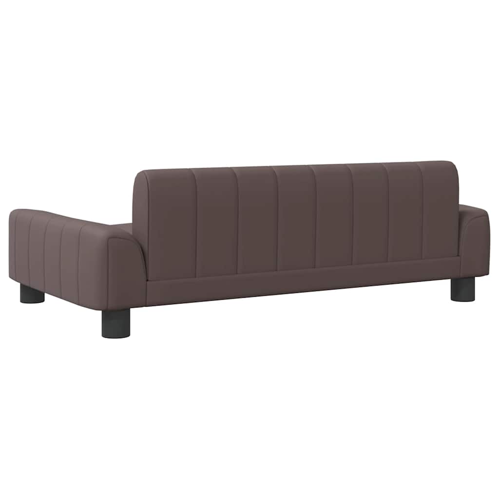 Canapé enfant marron 90x53x30 cm simili cuir