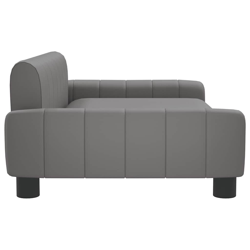 Canapé enfant gris 90x53x30 cm simili cuir
