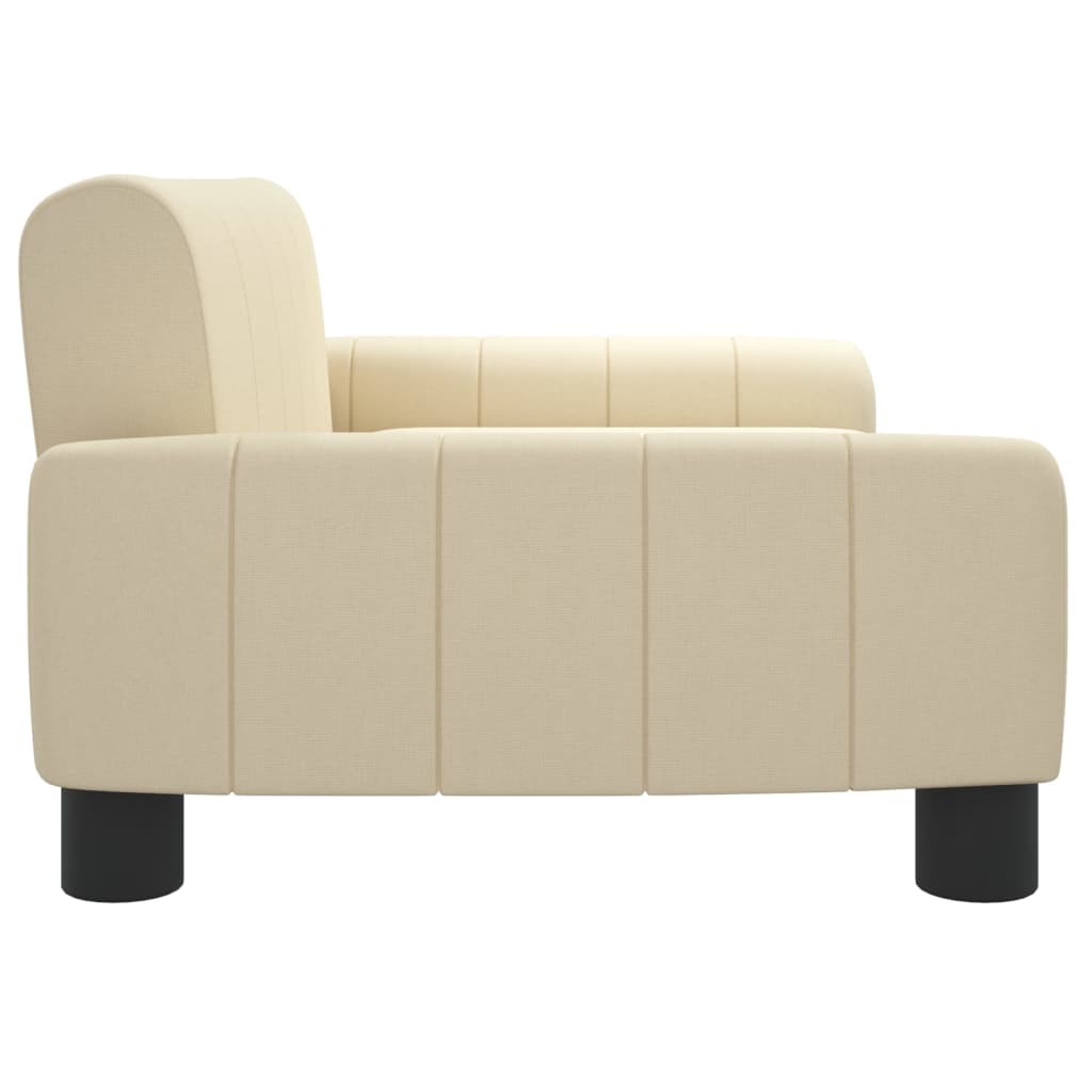 Canapé enfant crème 70x45x30 cm tissu