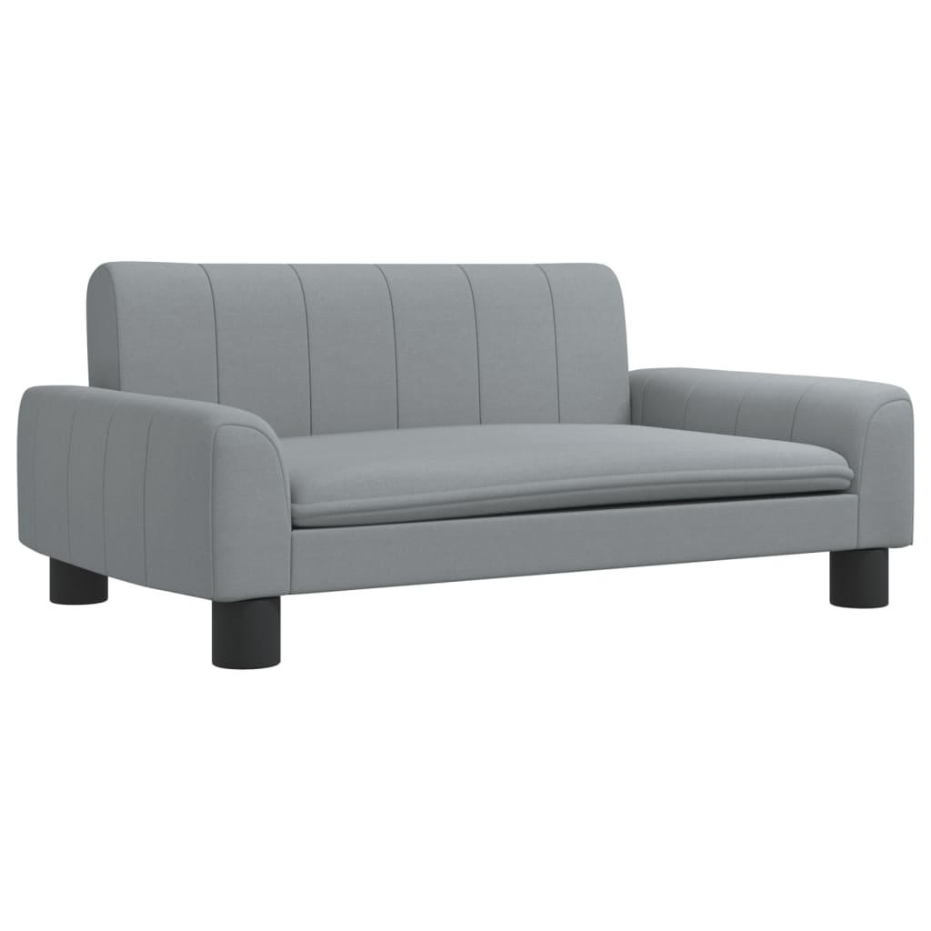 Children's sofa light grey 70x45x30 cm fabric