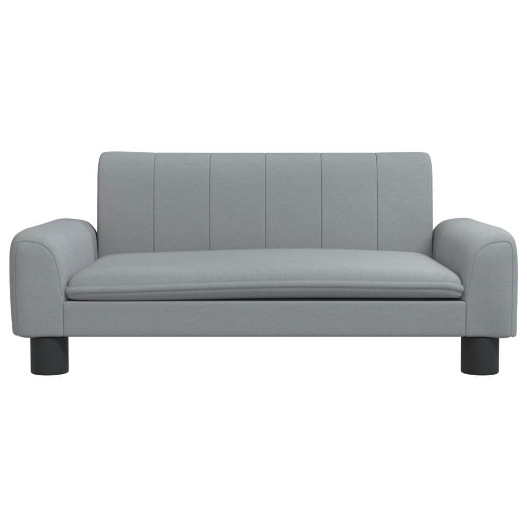 Children's sofa light grey 70x45x30 cm fabric