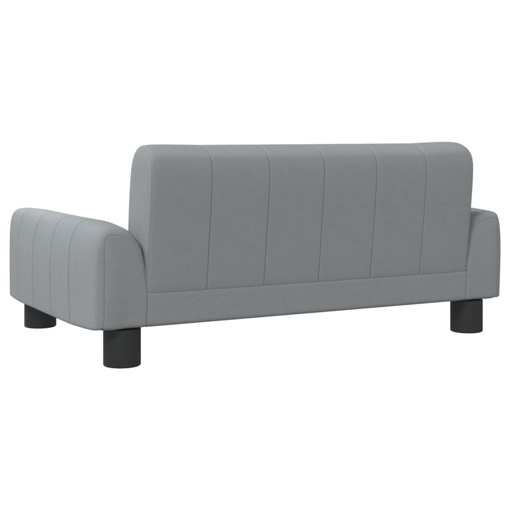 Children's sofa light grey 70x45x30 cm fabric