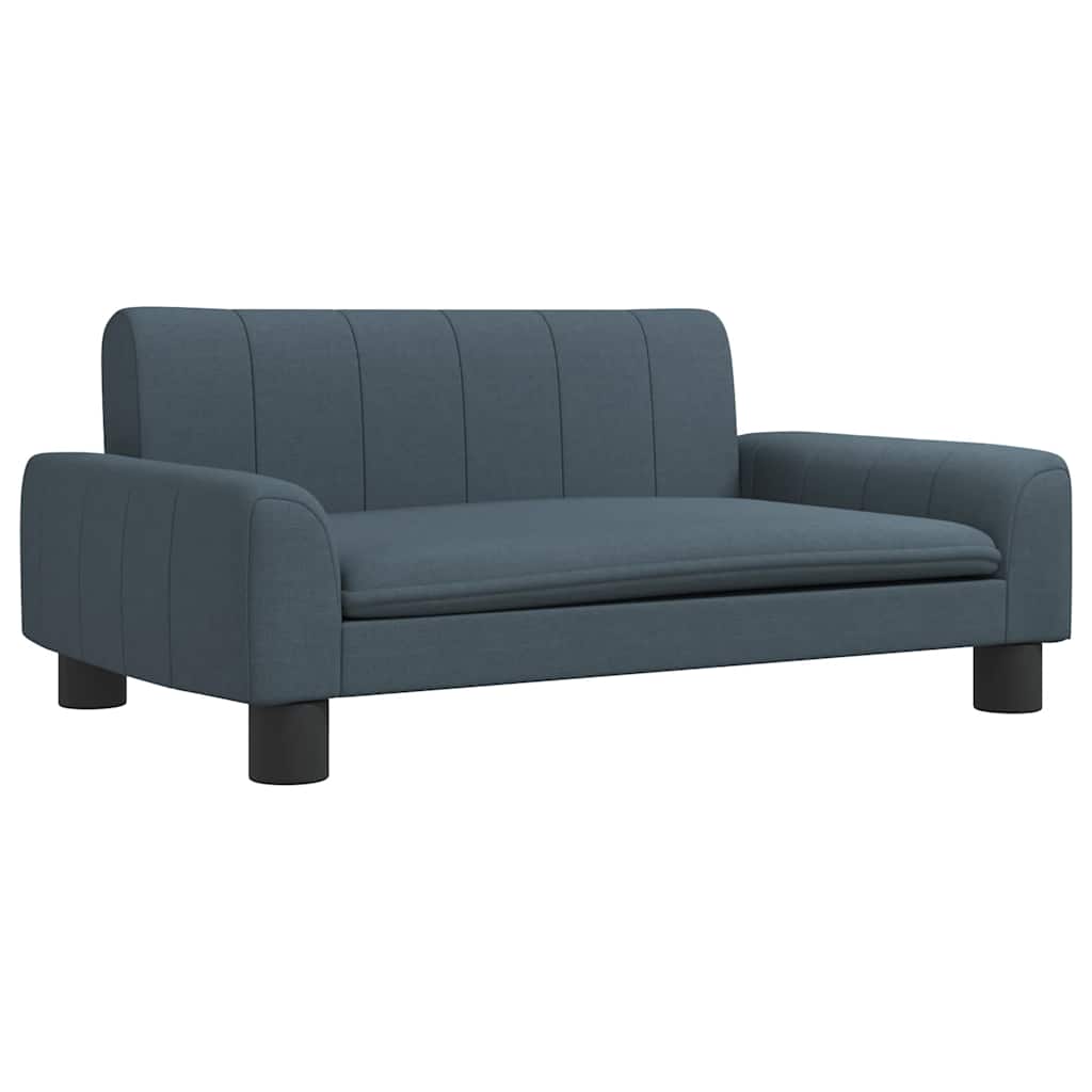 Children's sofa dark grey 70x45x30 cm fabric