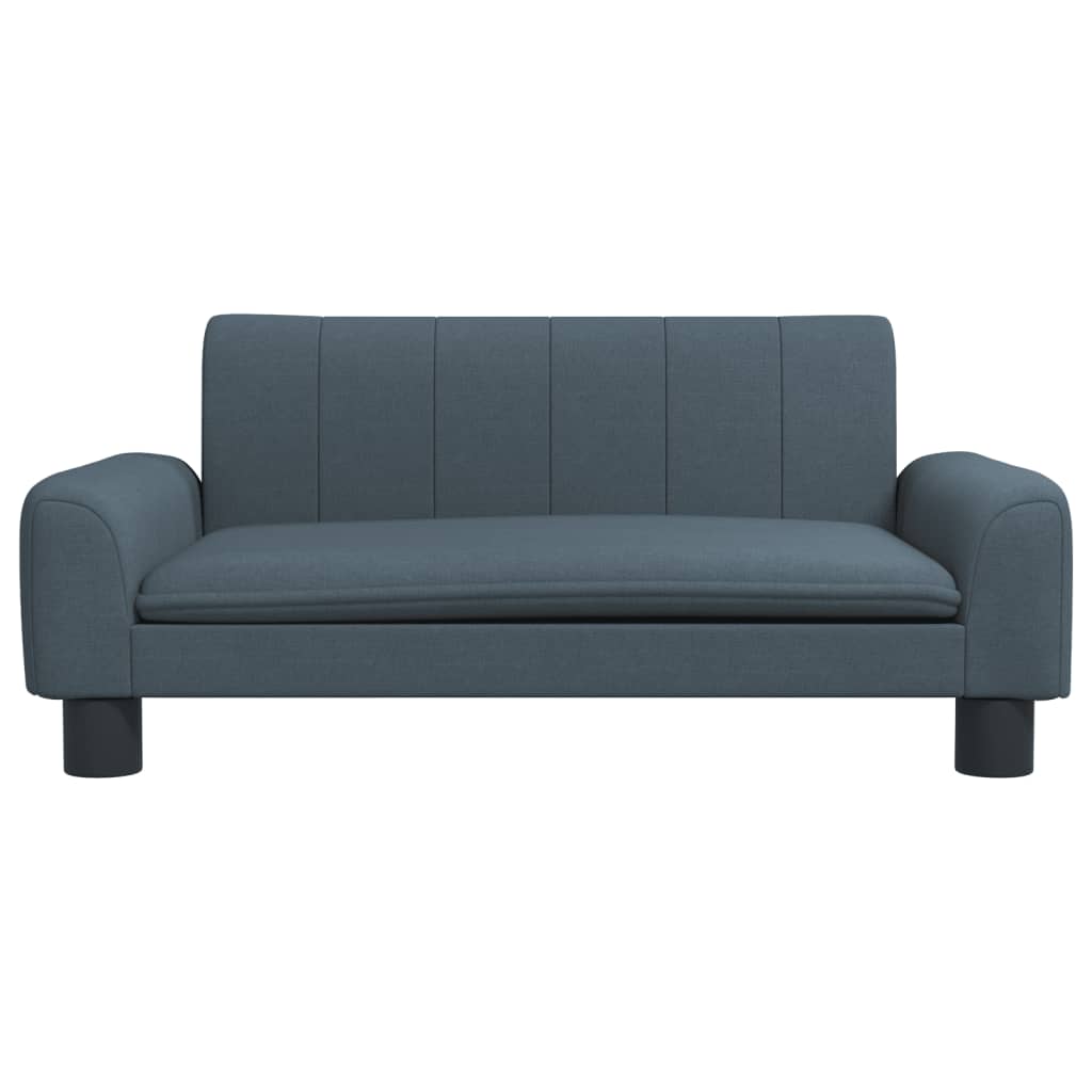 Children's sofa dark grey 70x45x30 cm fabric