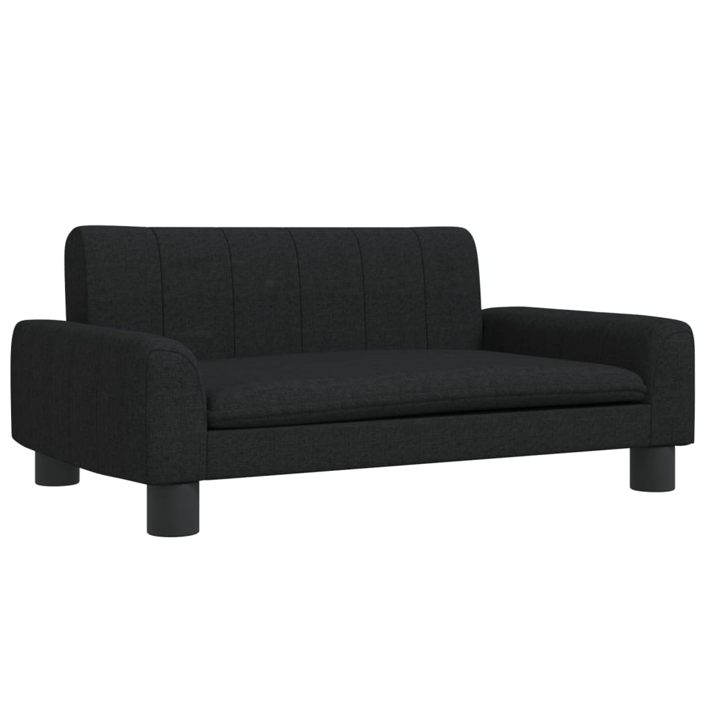 Children's sofa black 70x45x30 cm fabric
