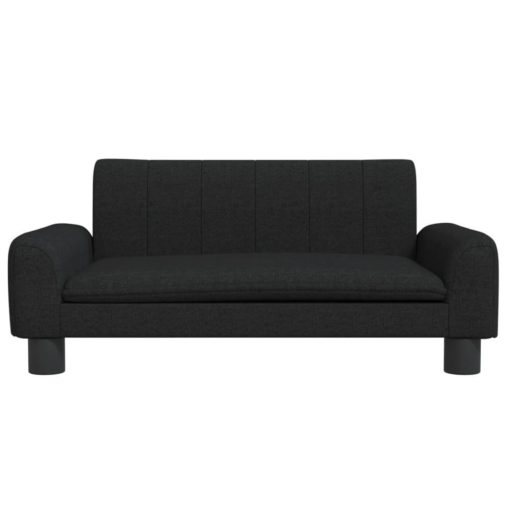 Children's sofa black 70x45x30 cm fabric