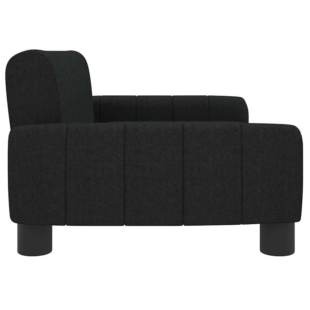 Children's sofa black 70x45x30 cm fabric