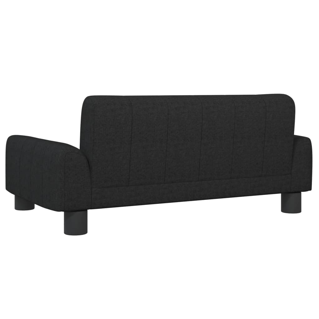 Children's sofa black 70x45x30 cm fabric