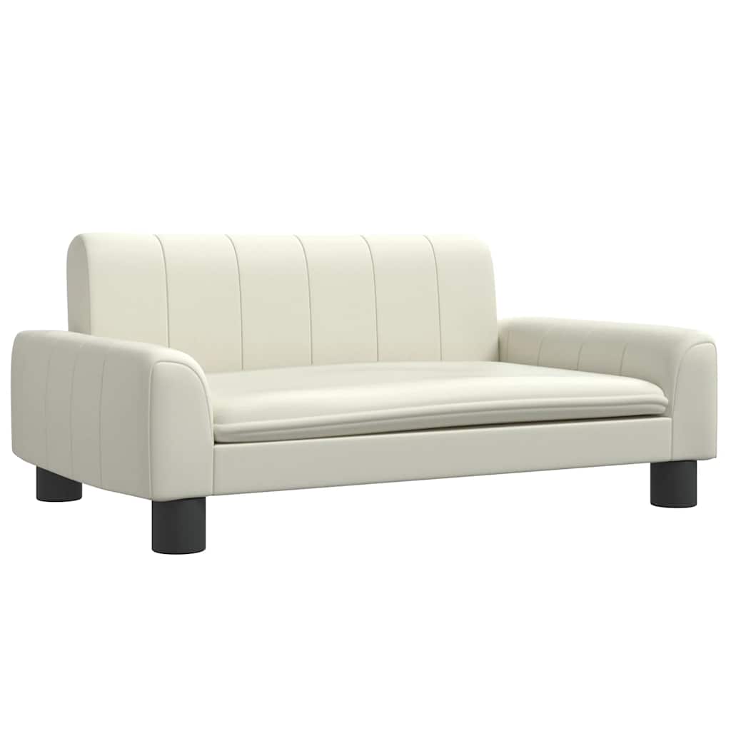 Children's sofa cream 70x45x30 cm artificial leather