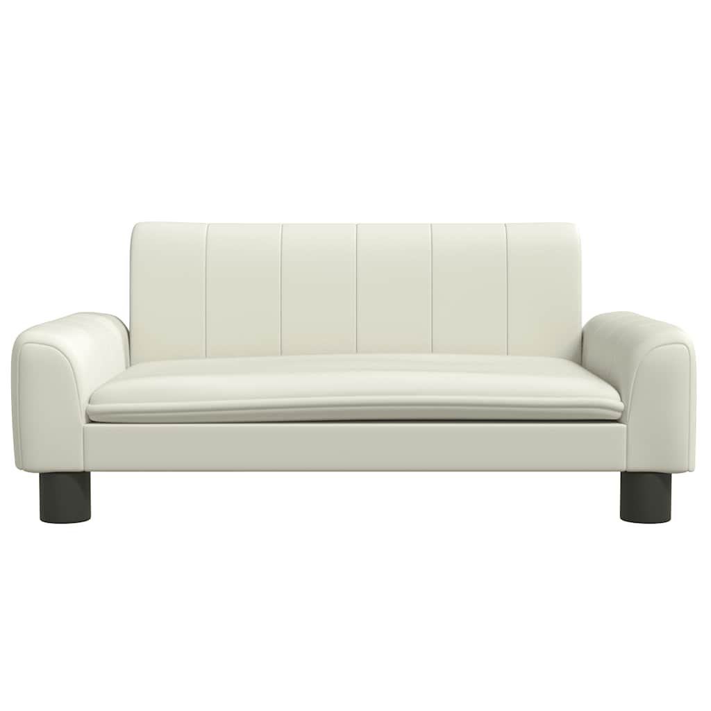 Children's sofa cream 70x45x30 cm artificial leather