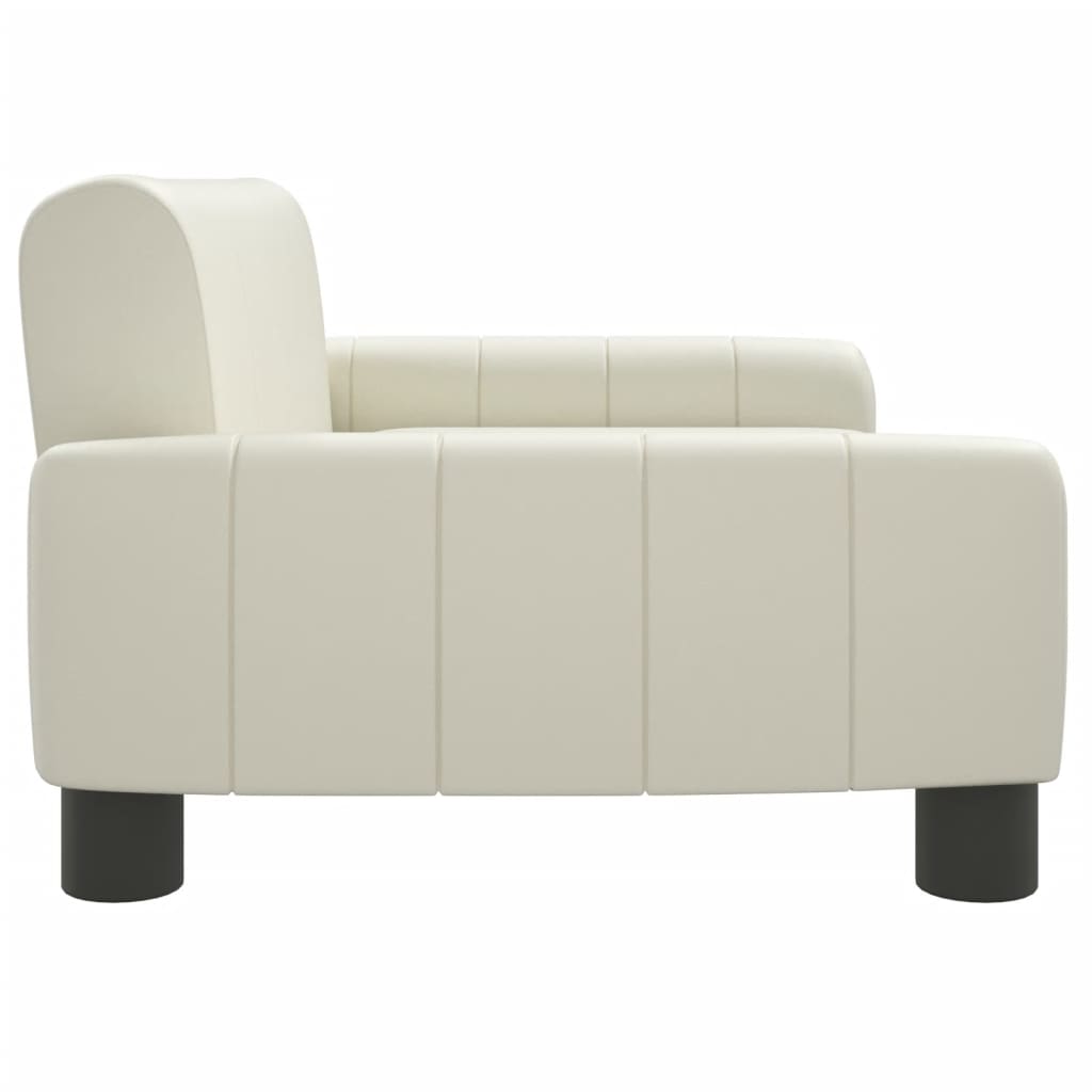 Children's sofa cream 70x45x30 cm artificial leather