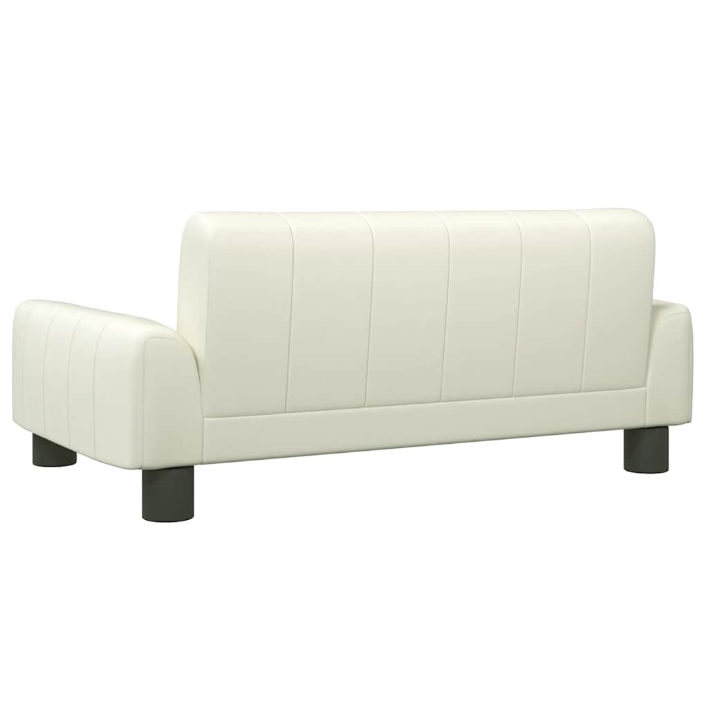 Children's sofa cream 70x45x30 cm artificial leather