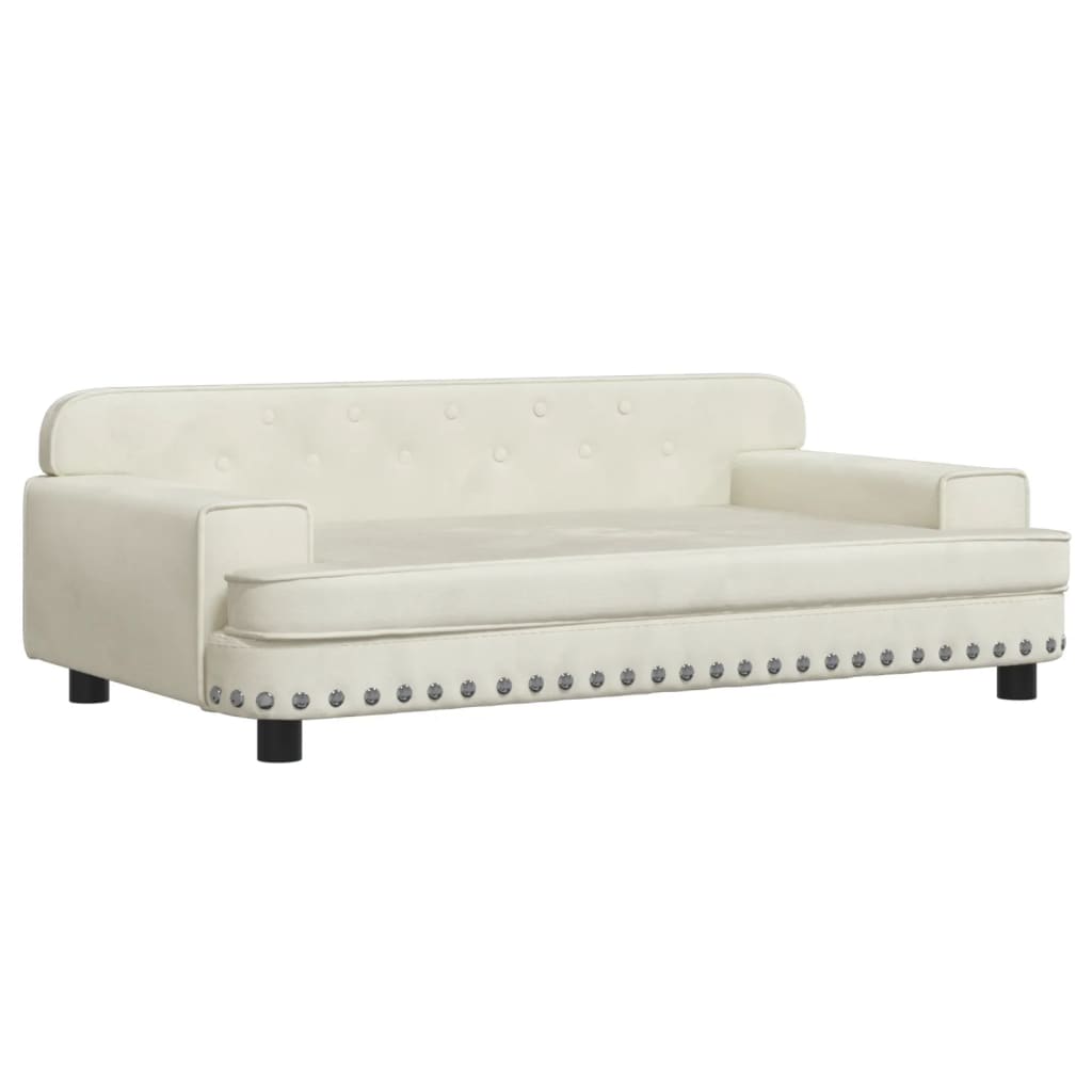 Canapé enfant crème 90x53x30 cm velours