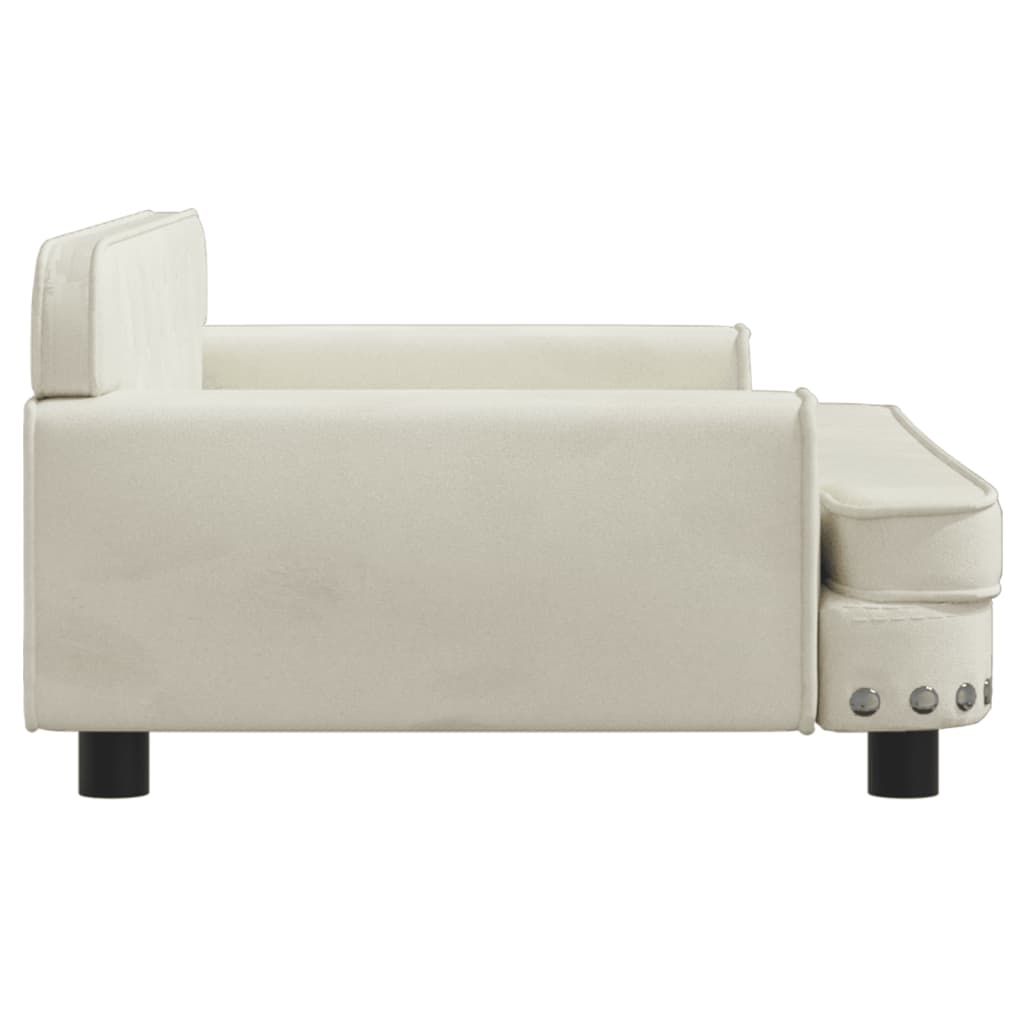 Canapé enfant crème 90x53x30 cm velours