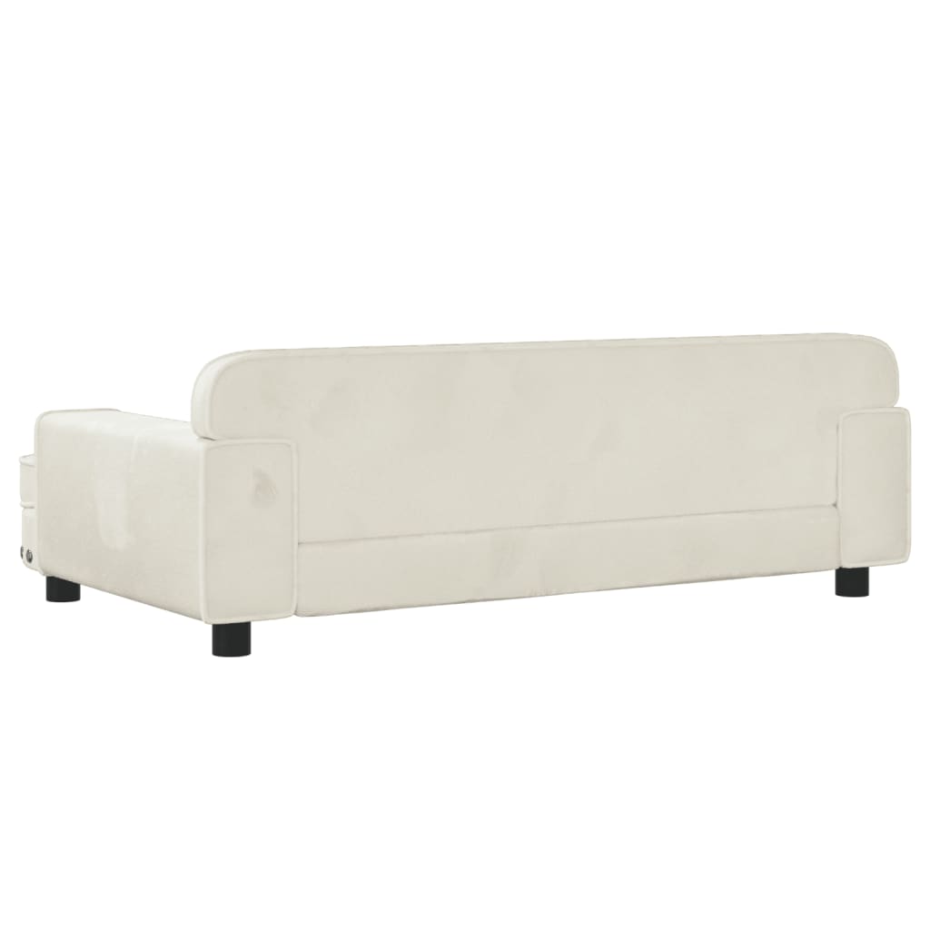 Canapé enfant crème 90x53x30 cm velours