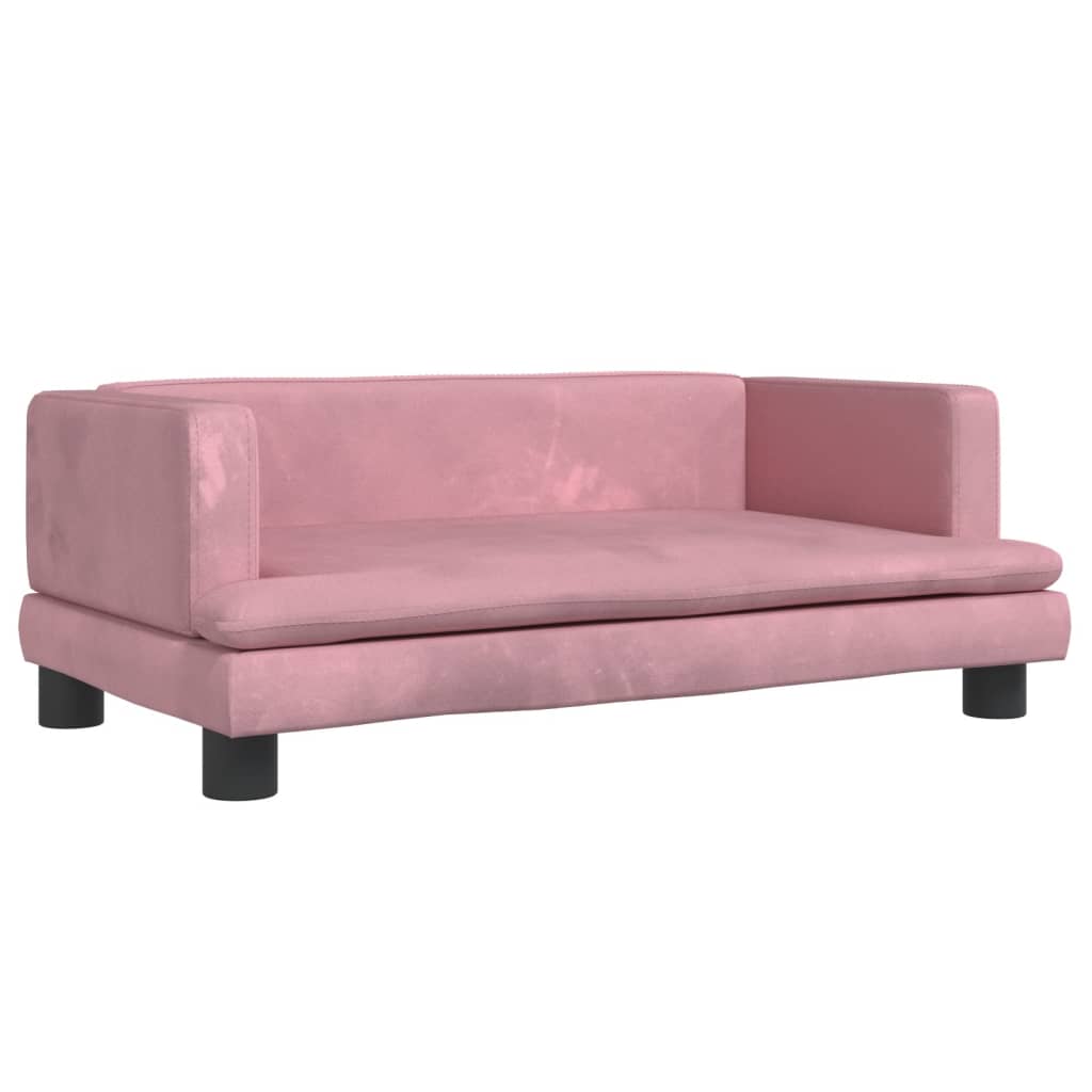 Kindersofa Rosa 80x45x30 cm Samt