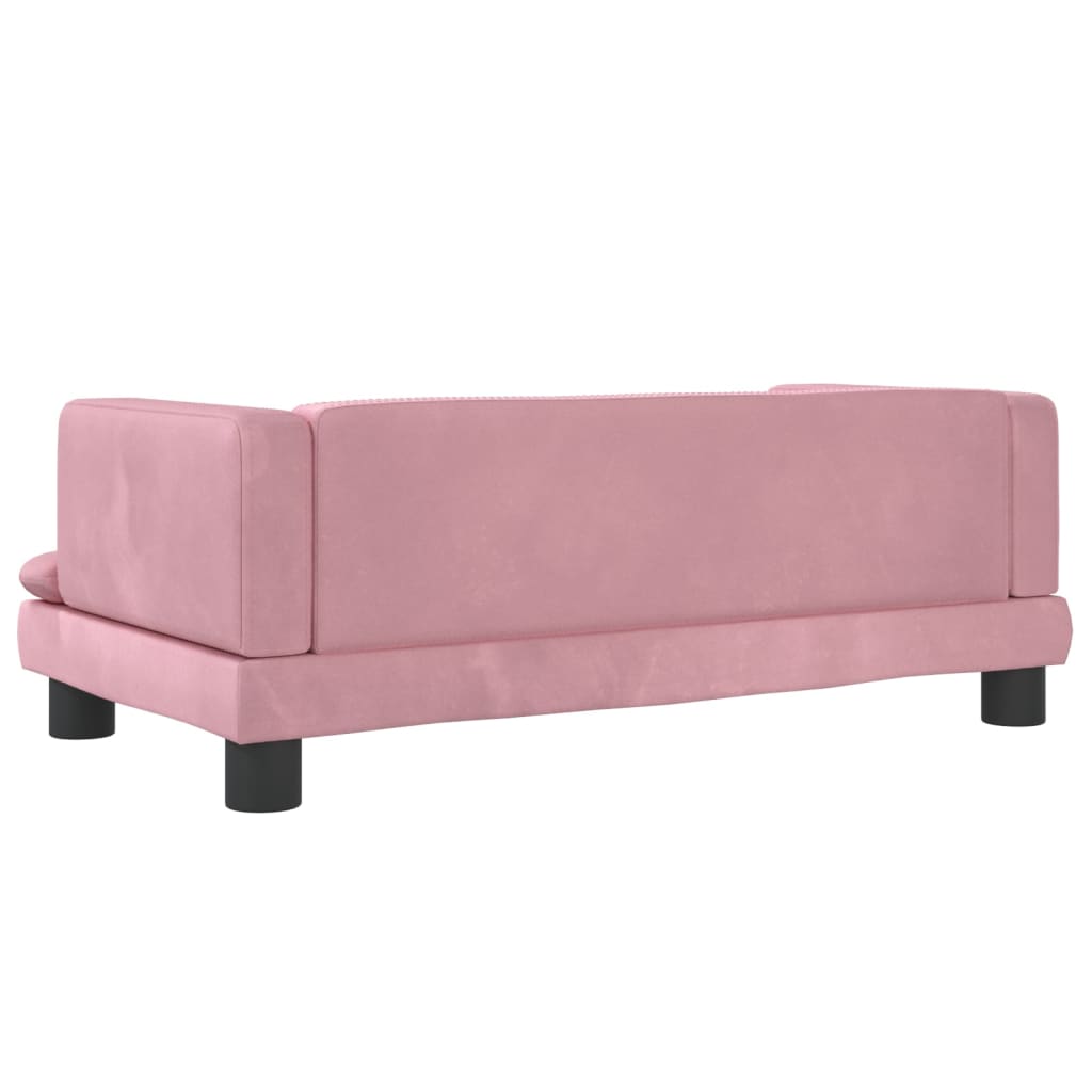 Kindersofa Rosa 80x45x30 cm Samt