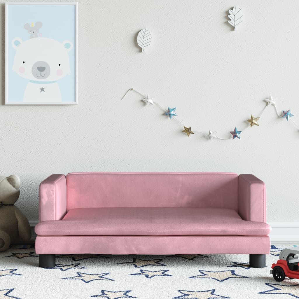 Kindersofa Rosa 80x45x30 cm Samt