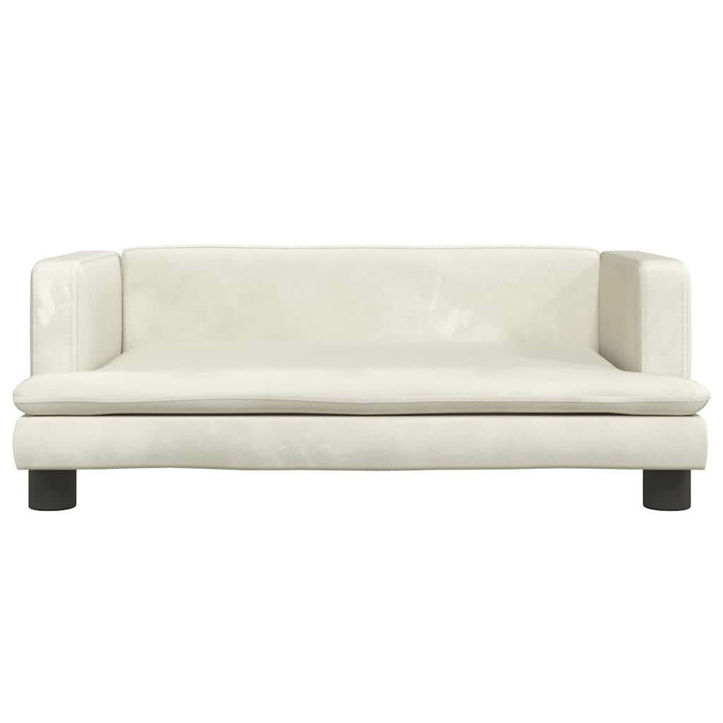 Canapé enfant crème 80x45x30 cm velours