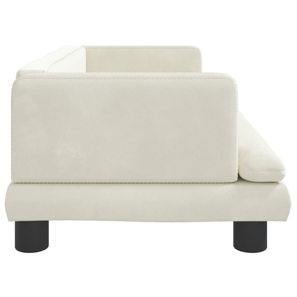 Canapé enfant crème 80x45x30 cm velours