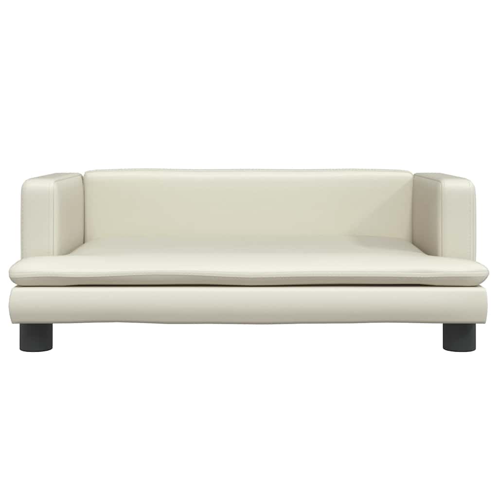 Children's sofa cream 80x45x30 cm artificial leather