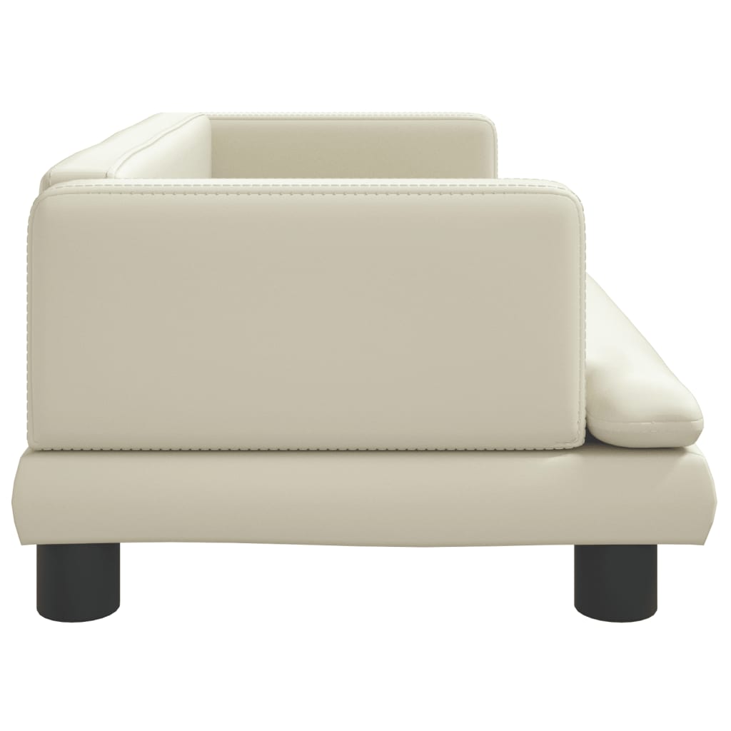 Children's sofa cream 80x45x30 cm artificial leather