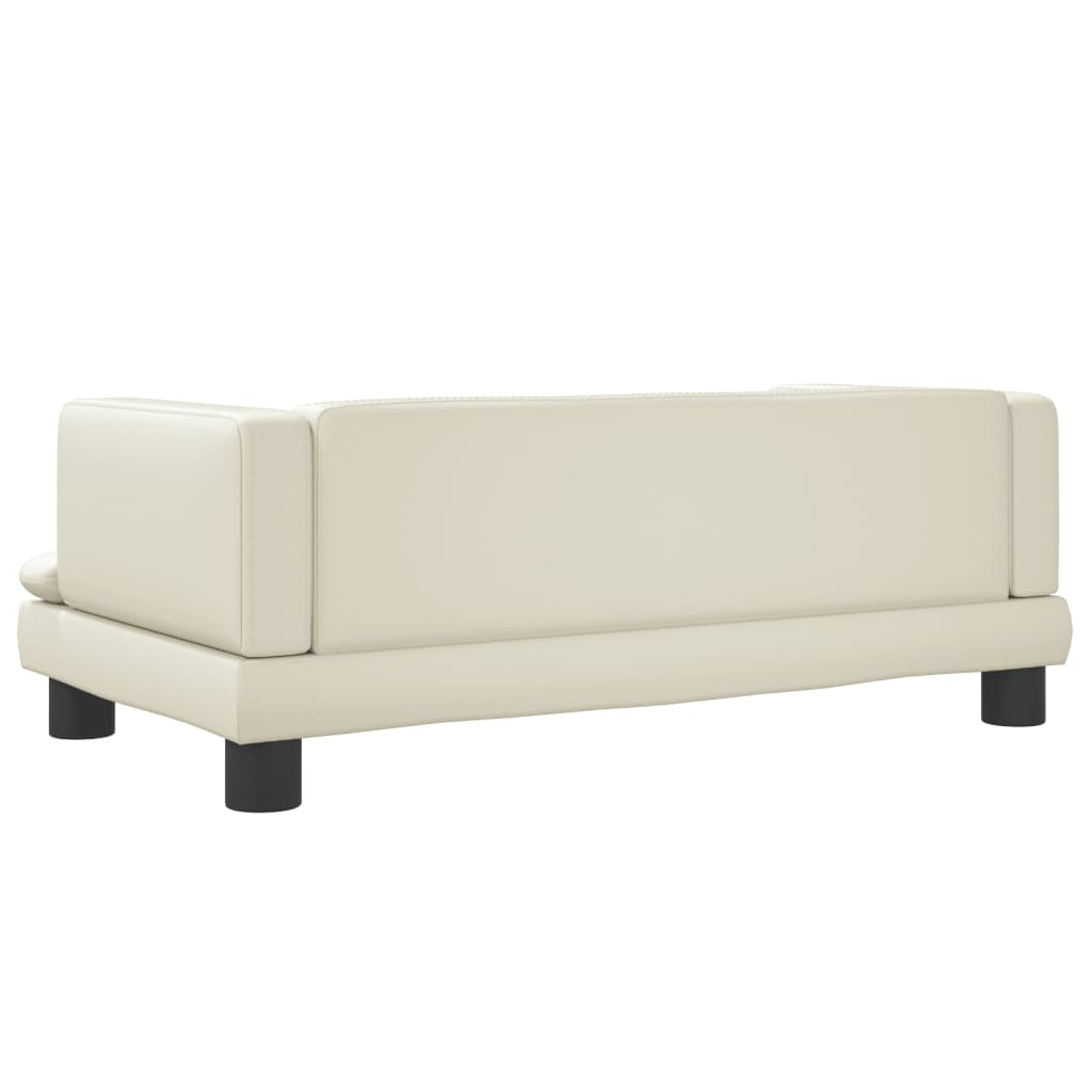 Children's sofa cream 80x45x30 cm artificial leather