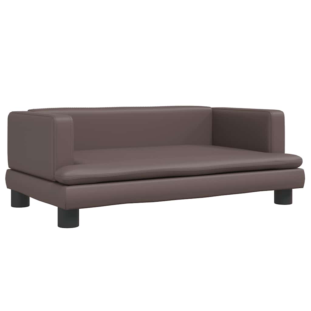 Canapé enfant marron 80x45x30 cm simili cuir