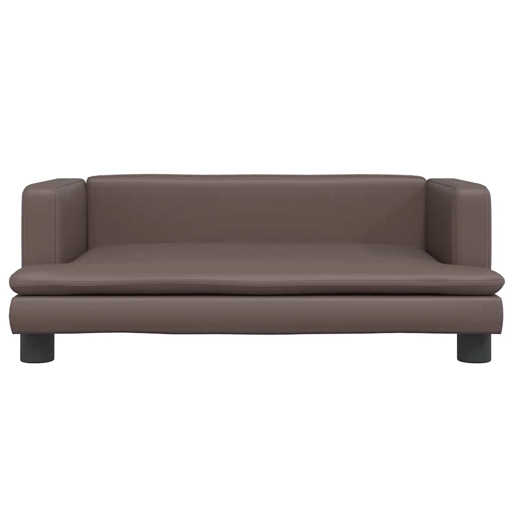 Canapé enfant marron 80x45x30 cm simili cuir