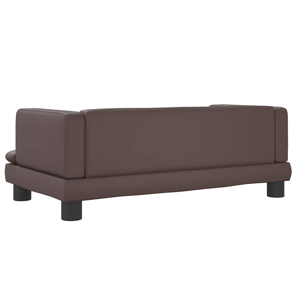 Canapé enfant marron 80x45x30 cm simili cuir