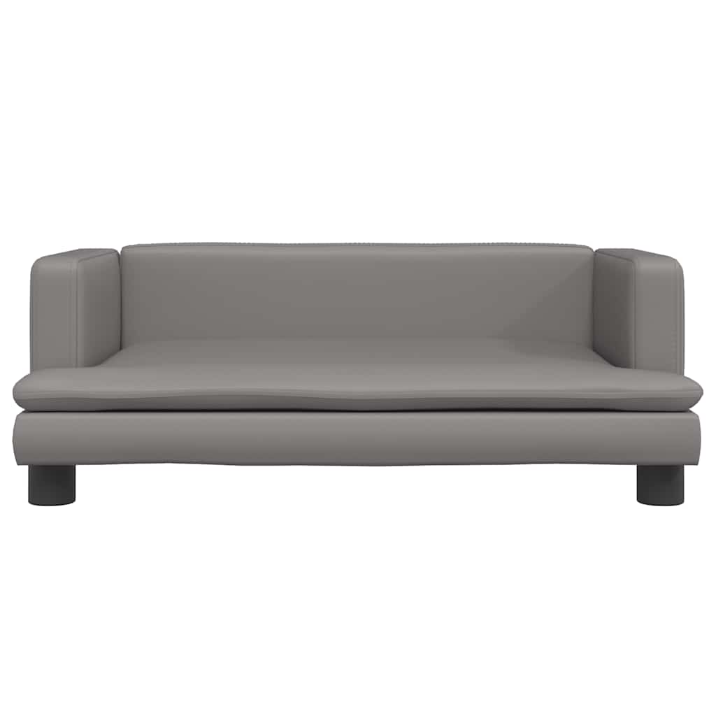 Children's sofa grey 80x45x30 cm artificial leather