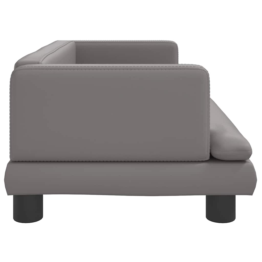 Children's sofa grey 80x45x30 cm artificial leather