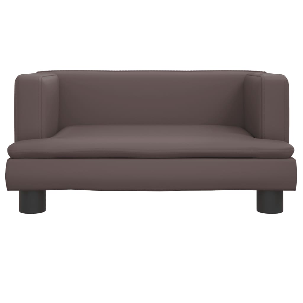 Children's sofa brown 60x40x30 cm artificial leather