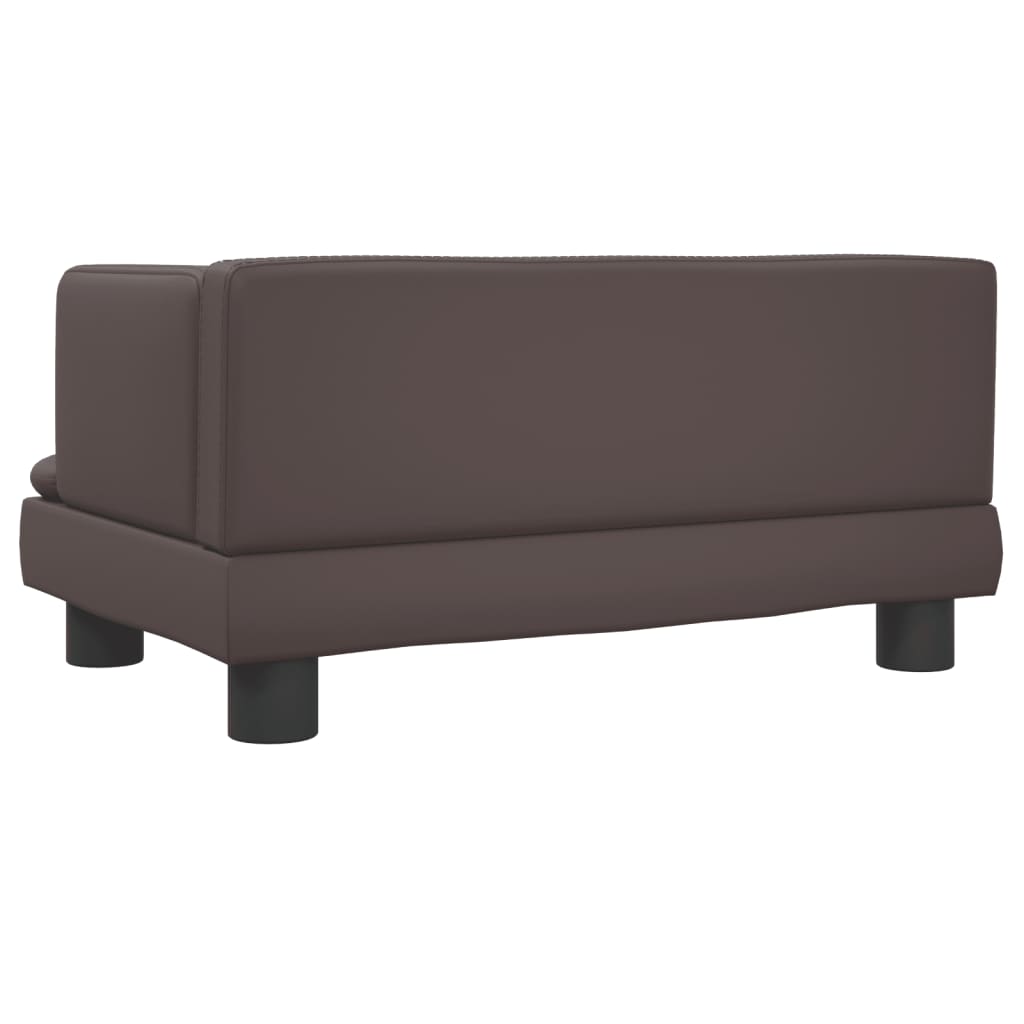 Children's sofa brown 60x40x30 cm artificial leather