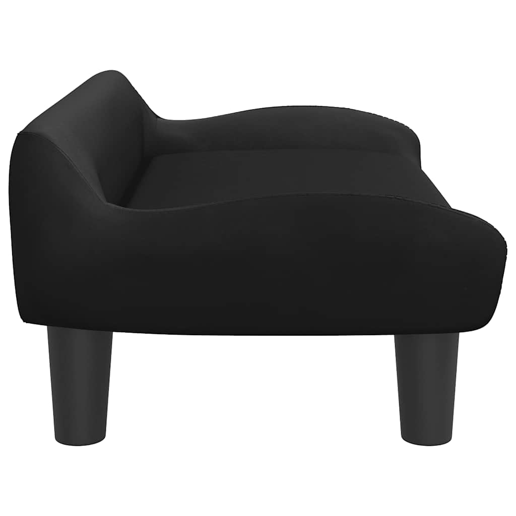 Canapé enfant noir 70x40x24 cm velours