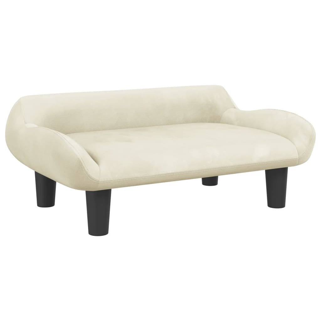 Canapé enfant crème 70x40x24 cm velours
