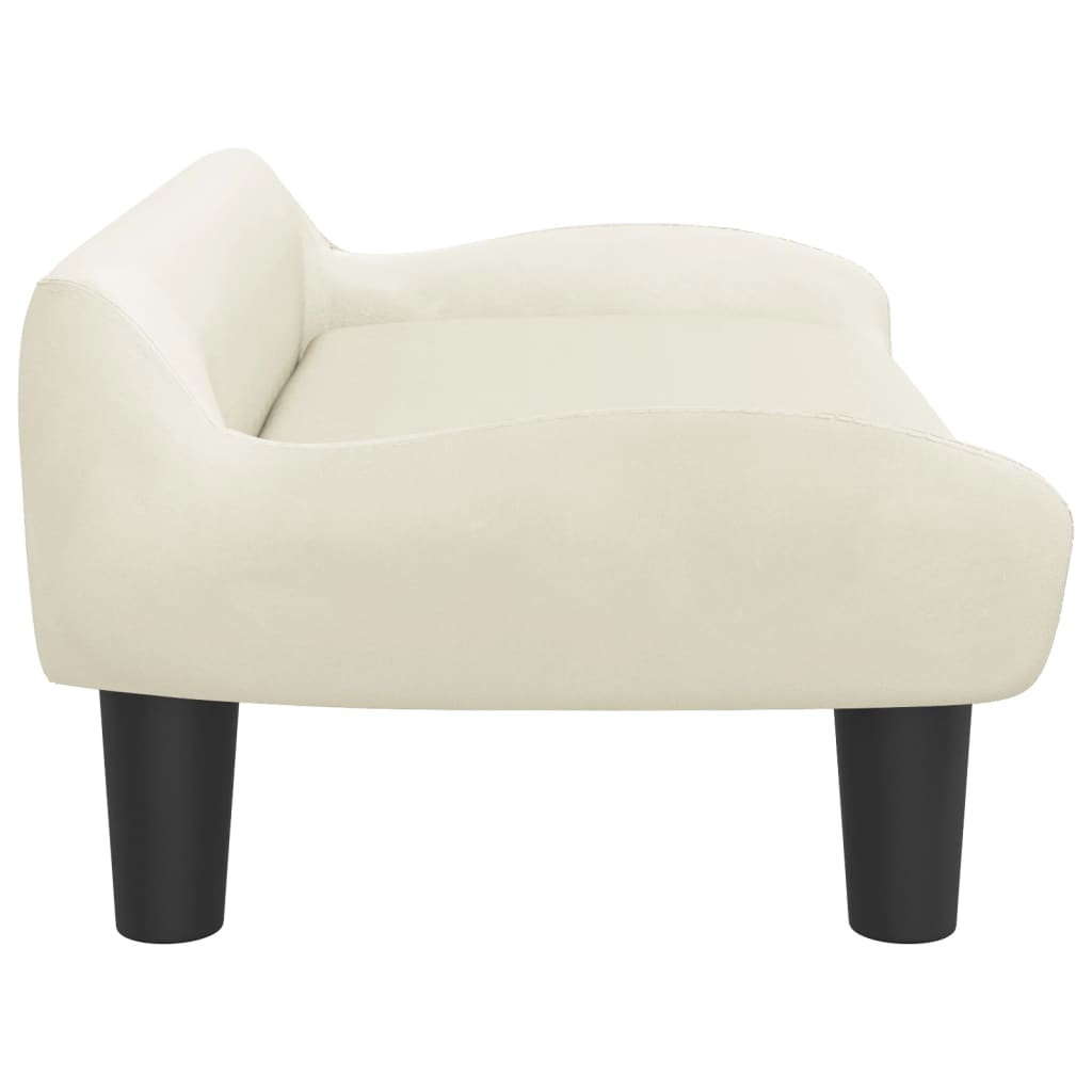 Canapé enfant crème 70x40x24 cm velours