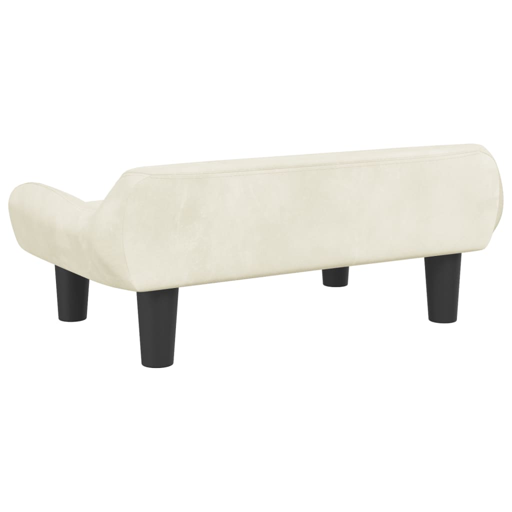 Canapé enfant crème 70x40x24 cm velours