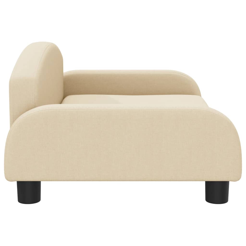 Canapé enfant crème 70x45x30 cm tissu