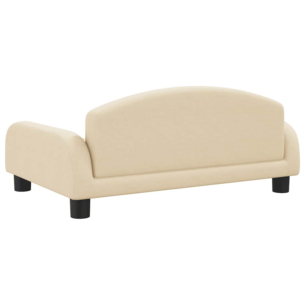 Canapé enfant crème 70x45x30 cm tissu