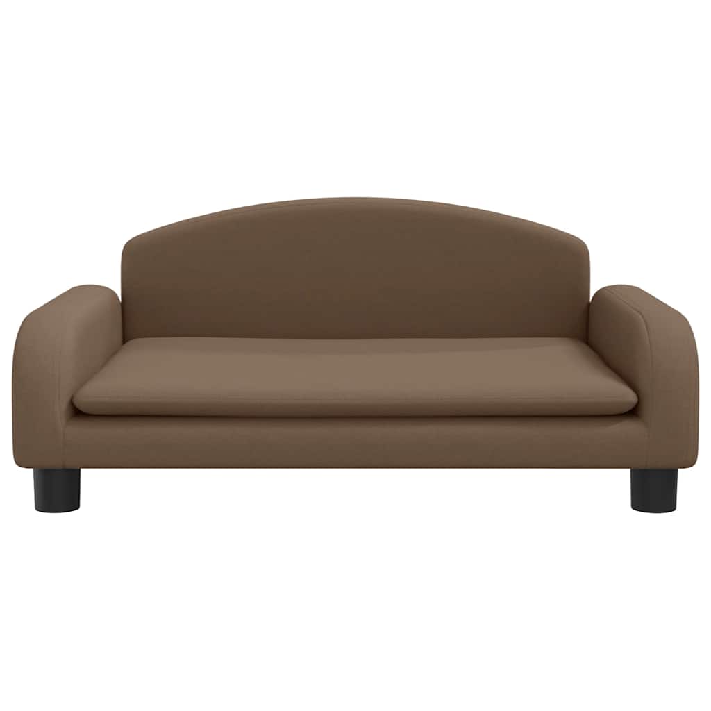 Canapé enfant marron 70x45x30 cm tissu