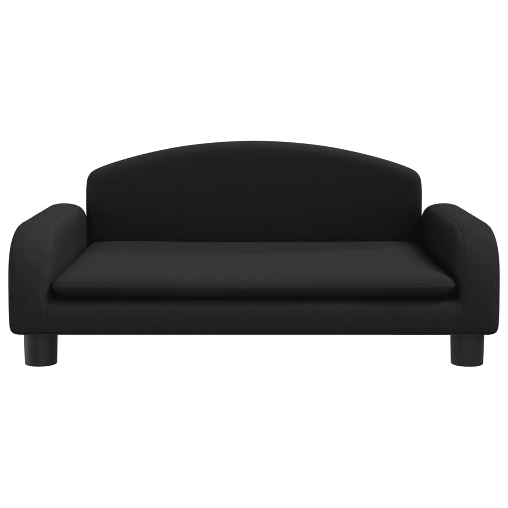 Canapé enfant noir 70x45x30 cm tissu