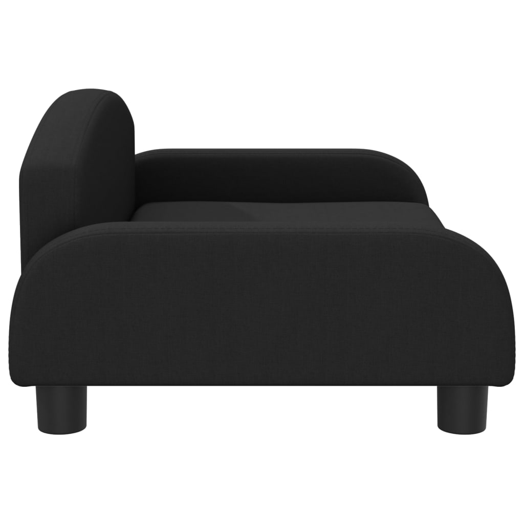 Canapé enfant noir 70x45x30 cm tissu